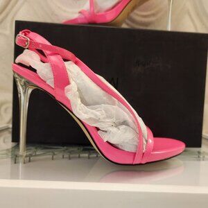 Aminah Zayn Neon Pink Heeled sandals. NIB. Size 8.5